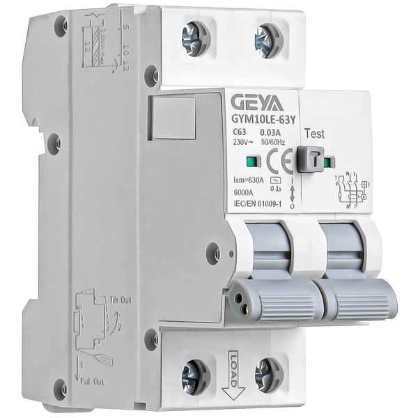 GYM10LE-63Y型剩余電流動作斷路器（RCBO）